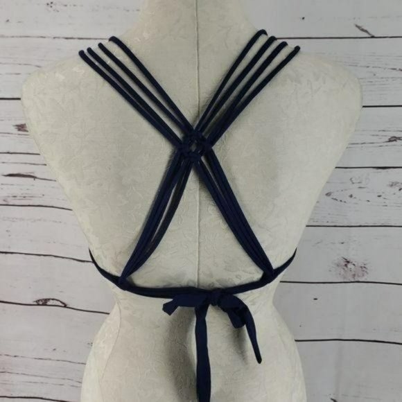 True Craft Women's Criss Cross Aztec Blue Bikini Swim Bathing Suit Top XL - Picture 4 of 8